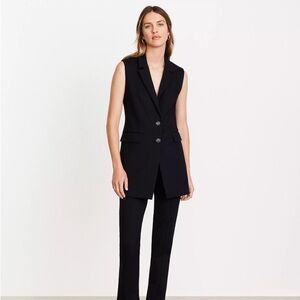 Worthington Black Longline Blazer Style Vest